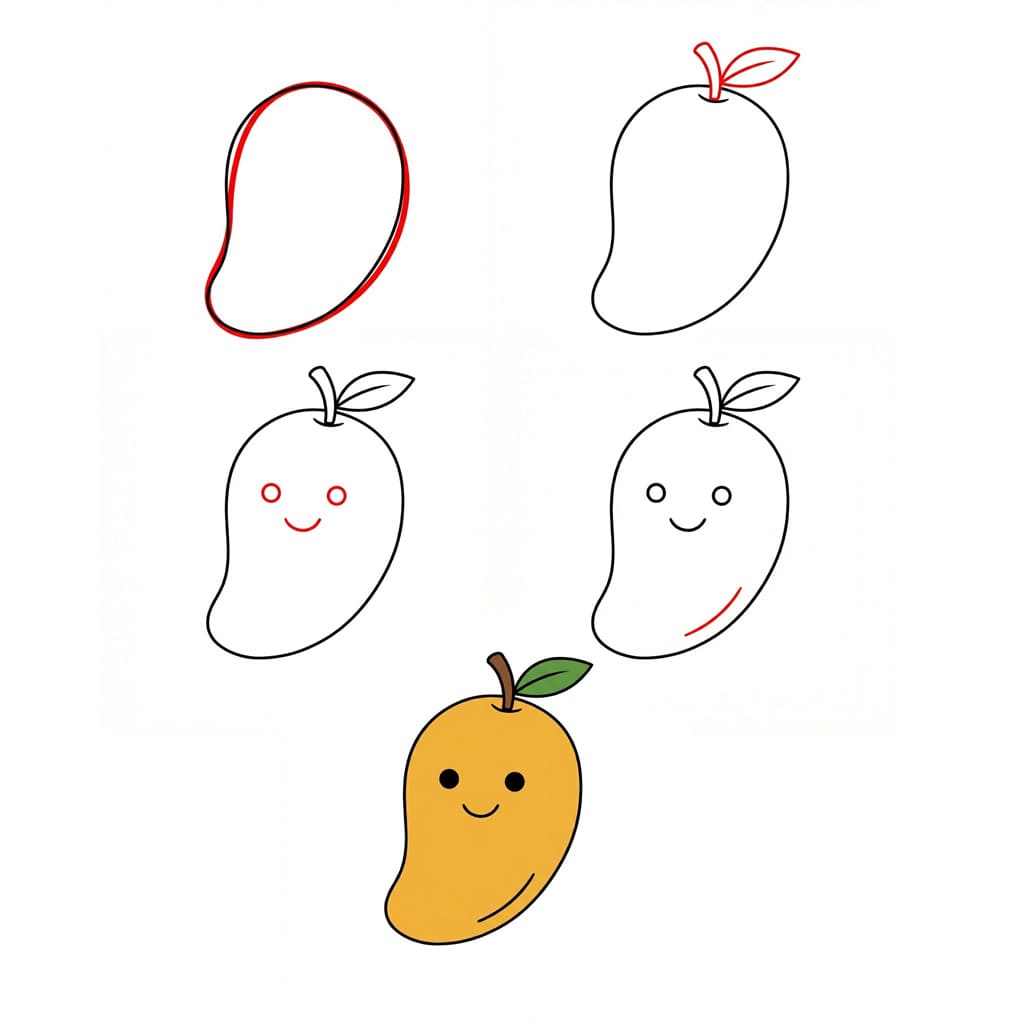 Mango souriante dessin