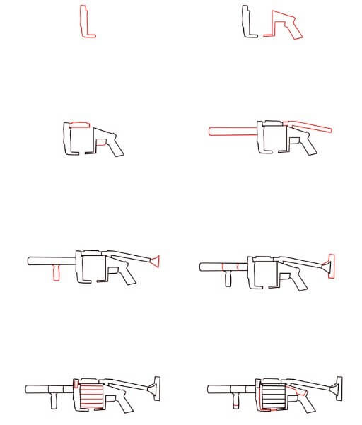 MGl 140 pistolet dessin