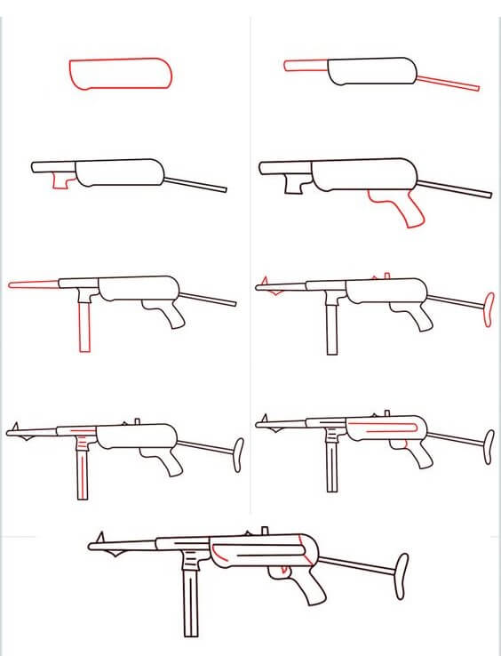 Mp40 pistolet dessin