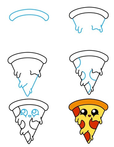 Pizza de dessin animé (1) dessin