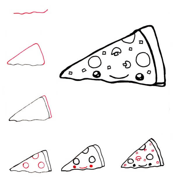 Pizza de dessin animé (4) dessin