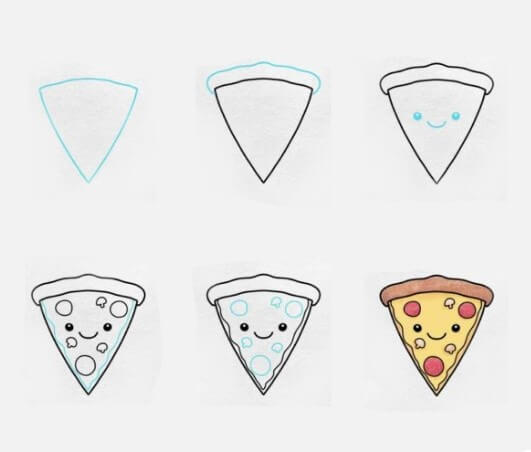 Pizza de dessin animé (5) dessin