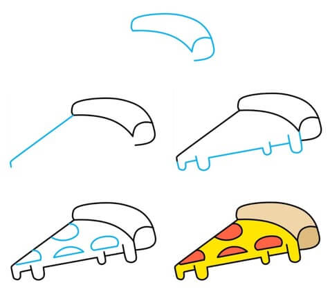 Pizza fondue (2) dessin