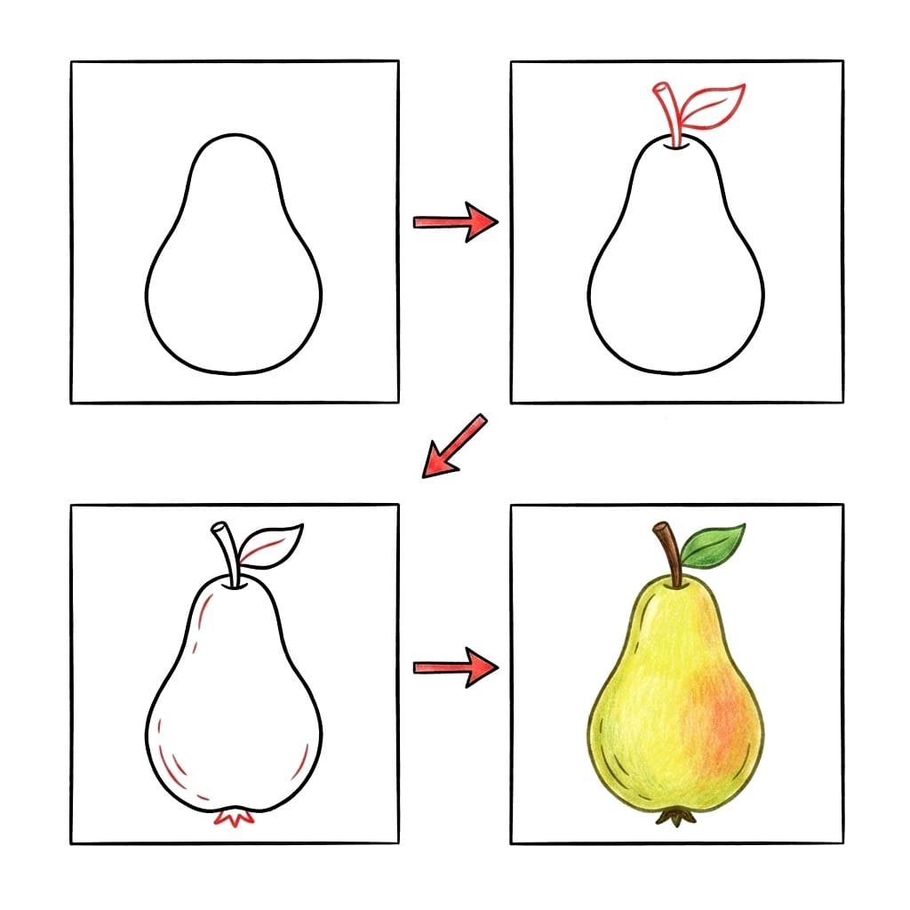 Poire à imprimer dessin