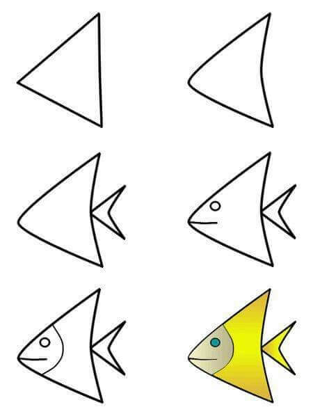 Poisson triangulaire dessin