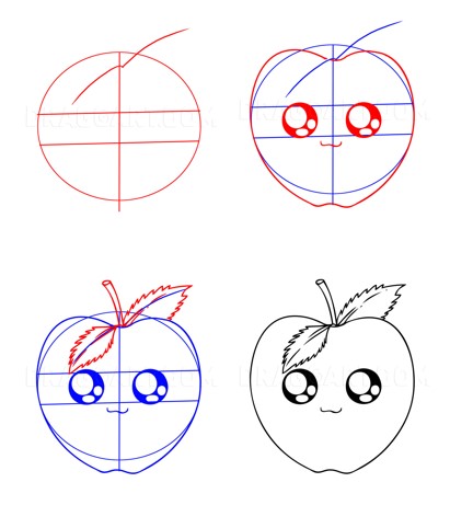Pomme mignonne (2) dessin