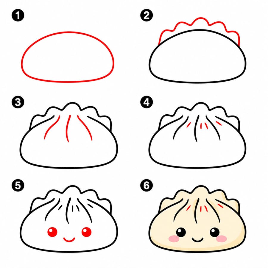 Ravioli amusant dessin
