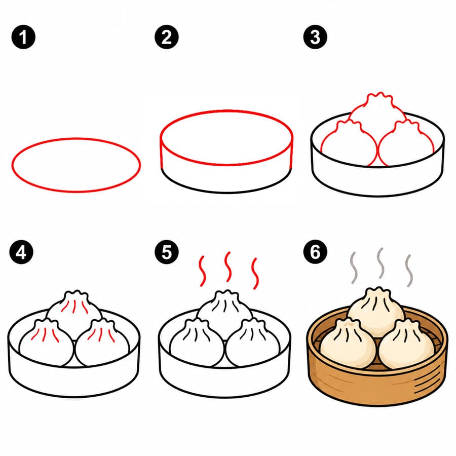 Ravioli rond dessin