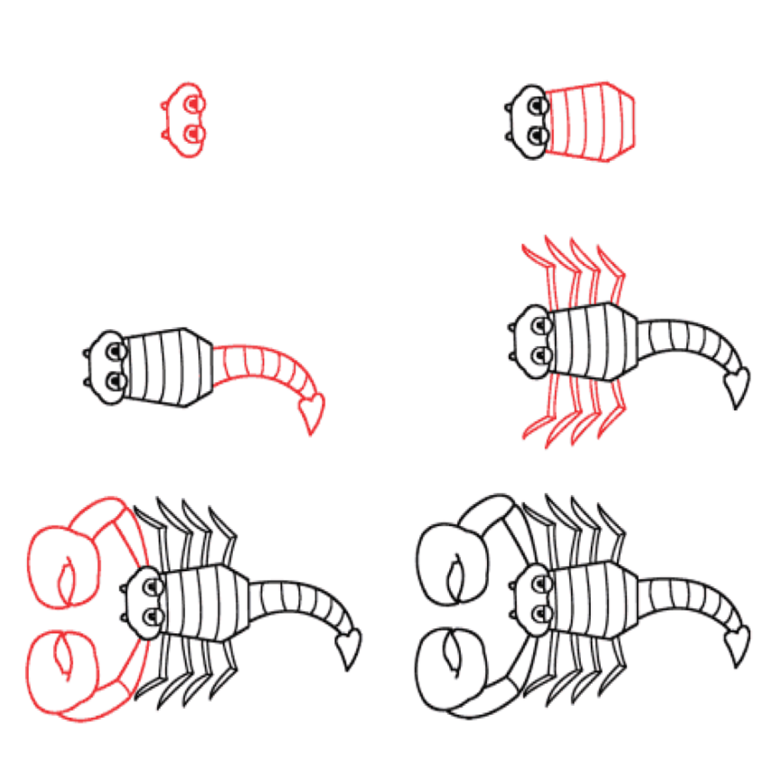 Scorpion de dessin animé dessin