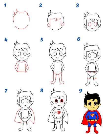 Superman adolescent dessin