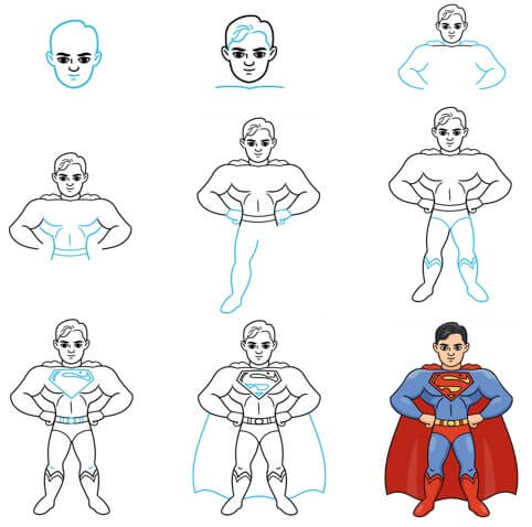 Id es De Dessin Super H ros Dessin Facile