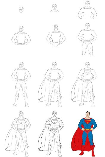 superman justice dessin