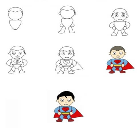 Superman mignon dessin