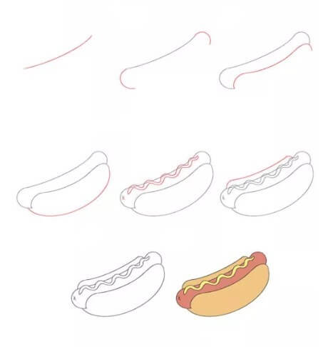 Tête de hot-dog 2 dessin