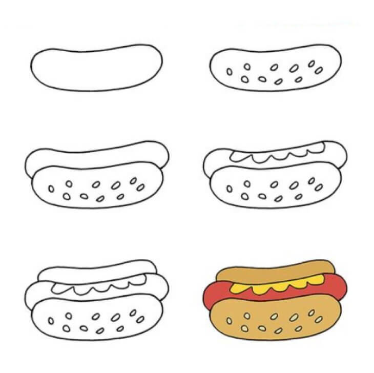 Tête de hot-dog 9 dessin