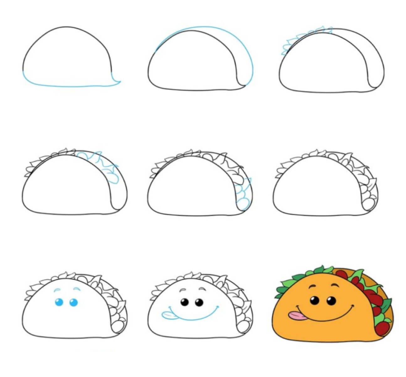 Tacos de dessin animé dessin