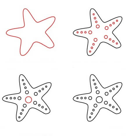Étoile de mer simple dessin