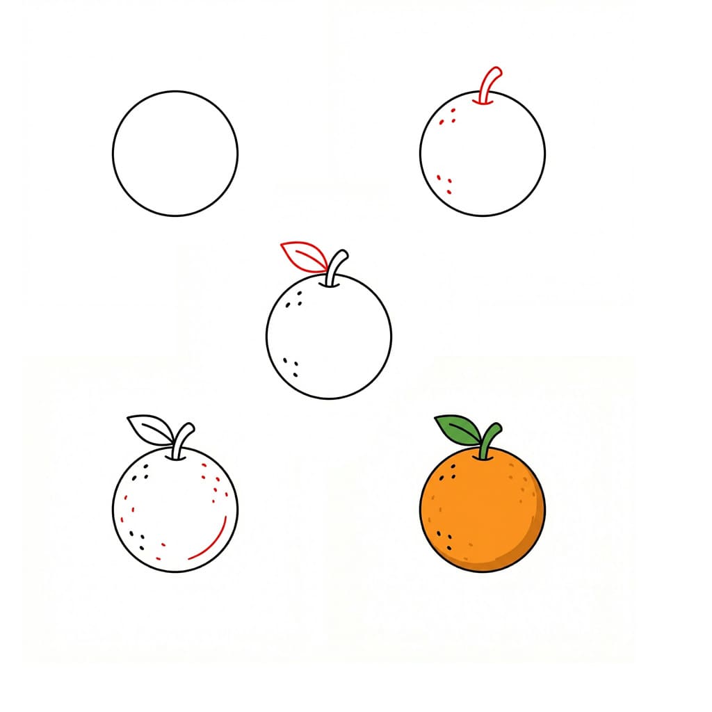 Une orange dessin