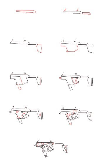 VECTOR pistolet dessin