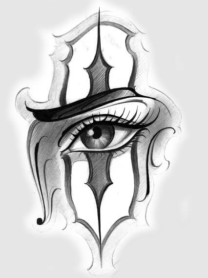 Yeux chicanos (6) dessin