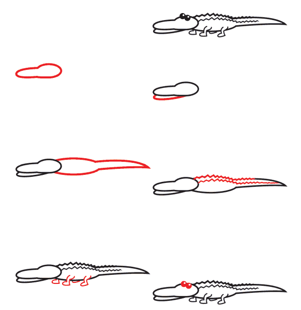 Alligator pour les enfants dessin