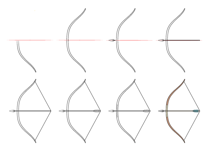 Arc et flèche (16) dessin