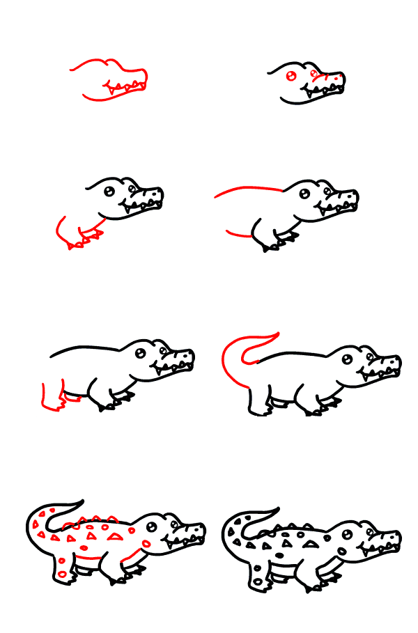 Bébé alligator dessin