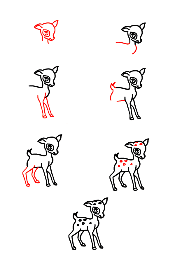 Bébé cerf (1) dessin