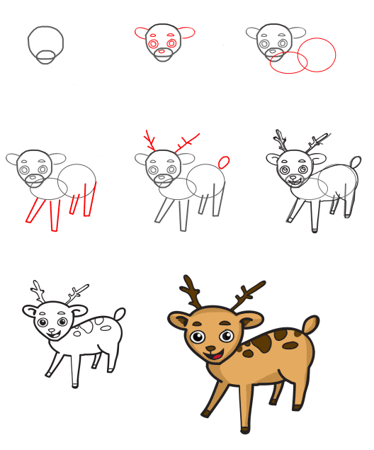 Cerf de dessin animé (2) dessin