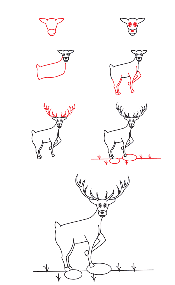 Cerf de dessin animé (6) dessin