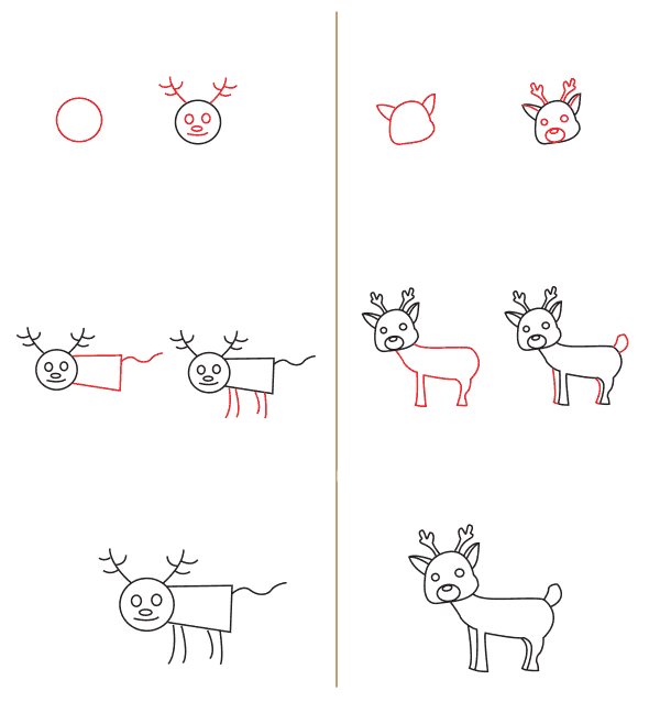 Cerf pour enfant (2) dessin