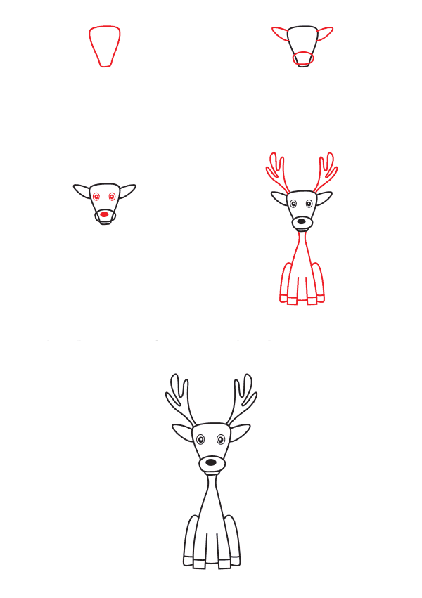 Cerf pour enfant (5) dessin