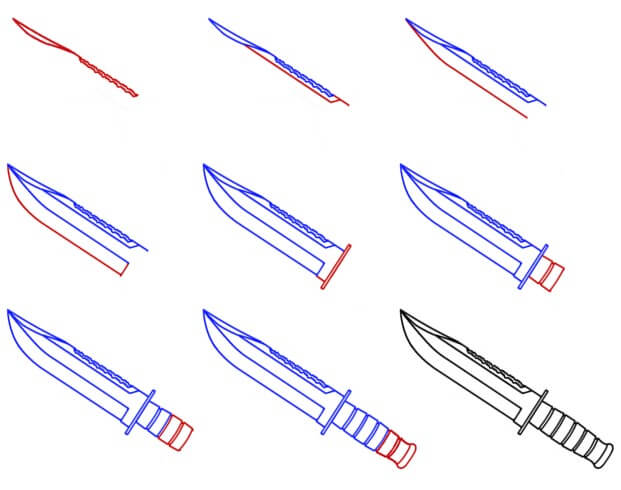 Couteau dans les idées de jeux (8) dessin