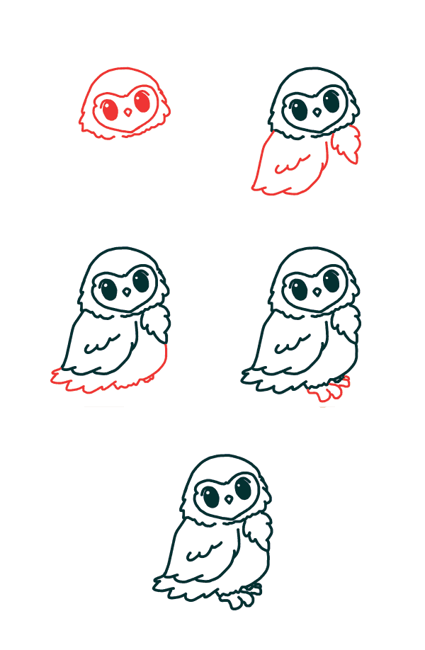Cute owl dessin