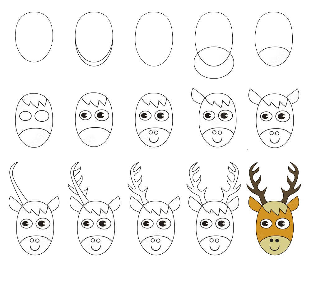 Deer head 2 dessin