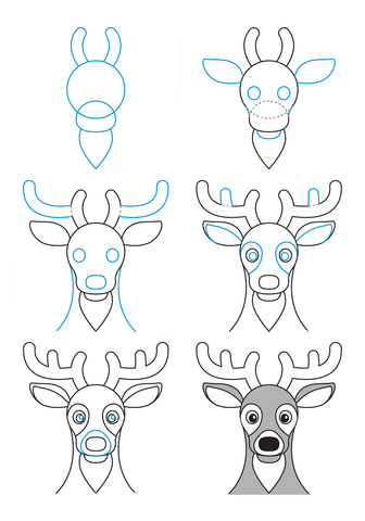 Deer head 3 dessin