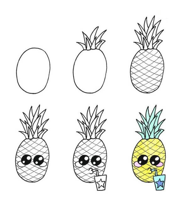 Dessin animé Ananas (1) dessin