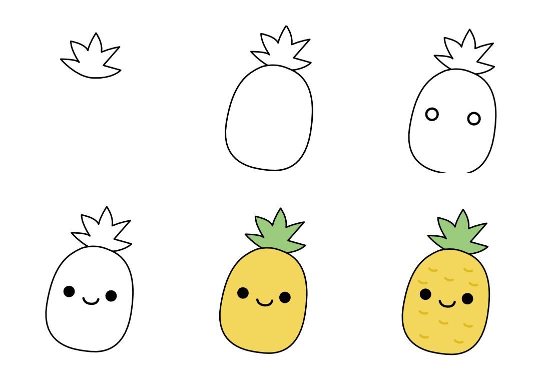 Dessin animé Ananas (4) dessin