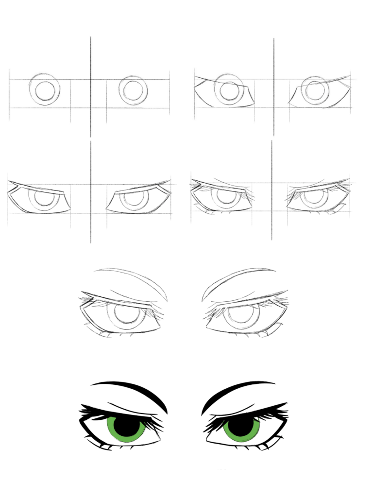 Dessiner des yeux d’anime simples dessin