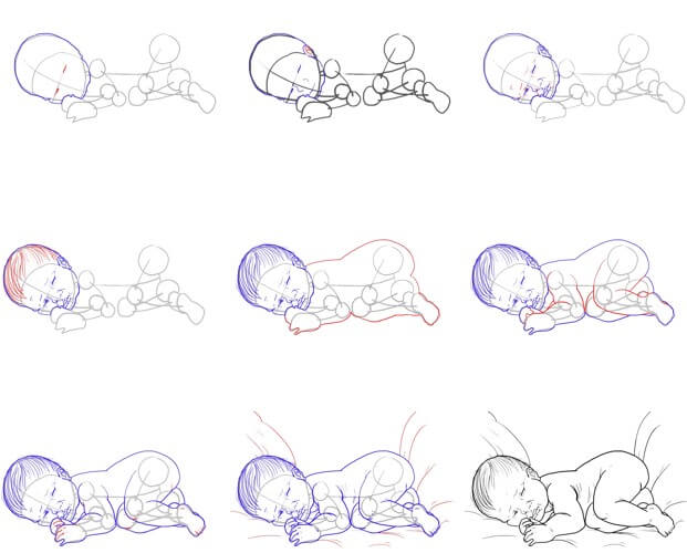 Comment dessiner Dessin de bébé simple - Dessin Facile