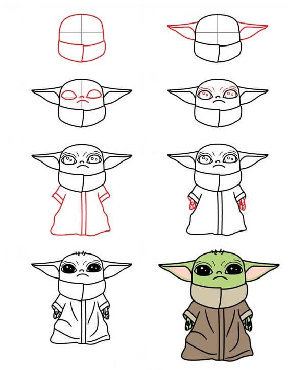 Idée bébé Yoda (1) dessin