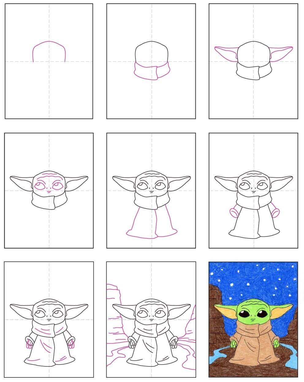 Idée bébé Yoda (14) dessin