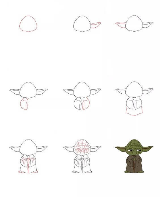 Idée bébé Yoda (18) dessin