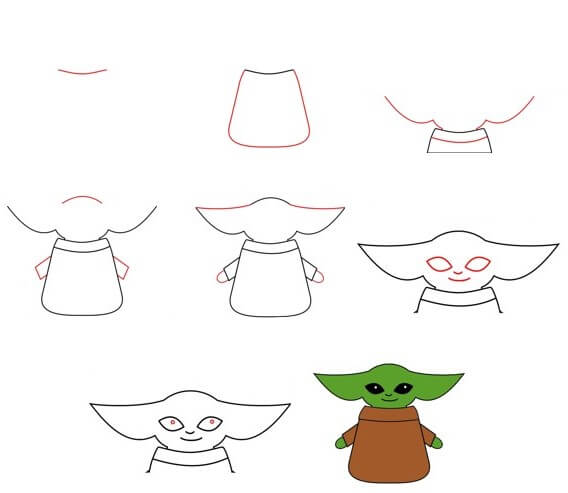 Idée bébé Yoda (5) dessin