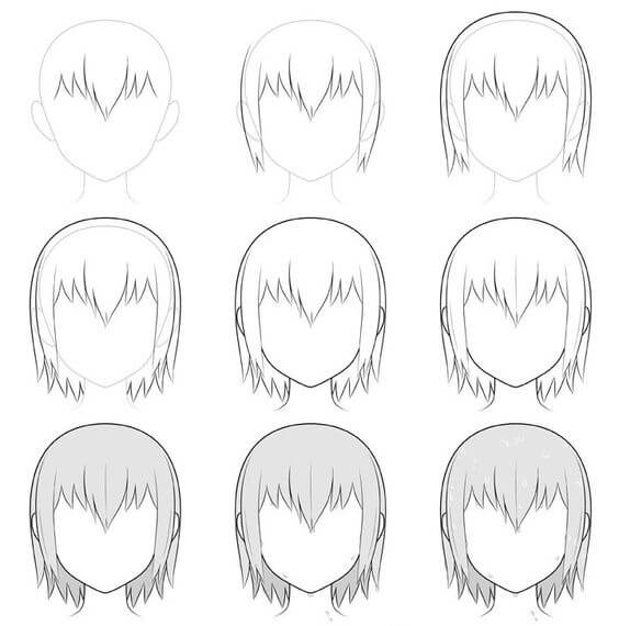 Idée cheveux (24) dessin