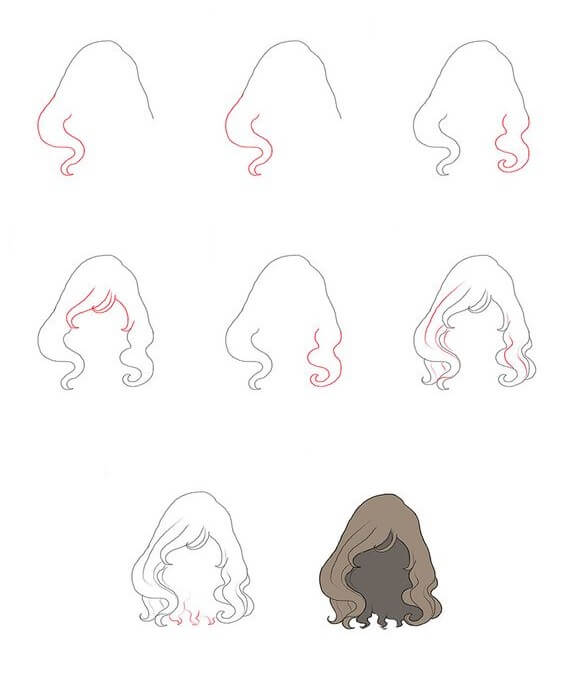 Idée cheveux (25) dessin