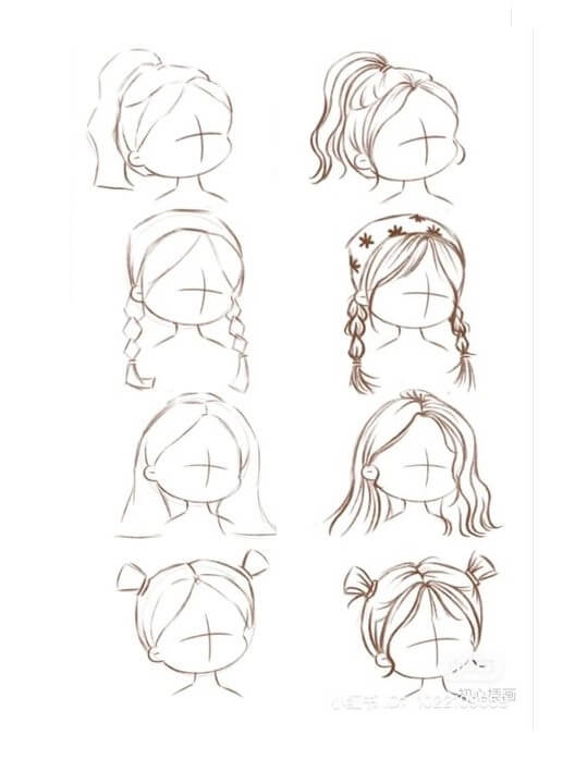 Idée cheveux (3) dessin