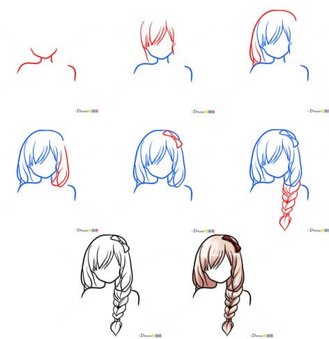 Idée cheveux (38) dessin