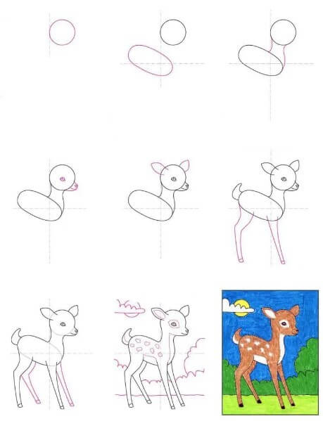 Idée de cerf (2) dessin