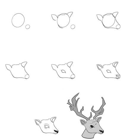 Idée de cerf (7) dessin